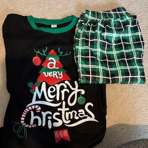 A Very Merry Christmas Pajamas - Black and Green